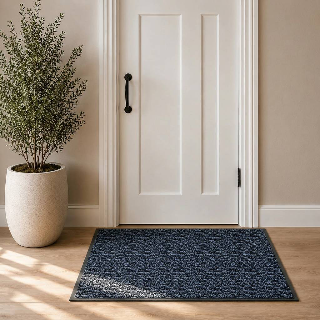 Schoonloopmat Blauw - Mars - 80 x 120 cm