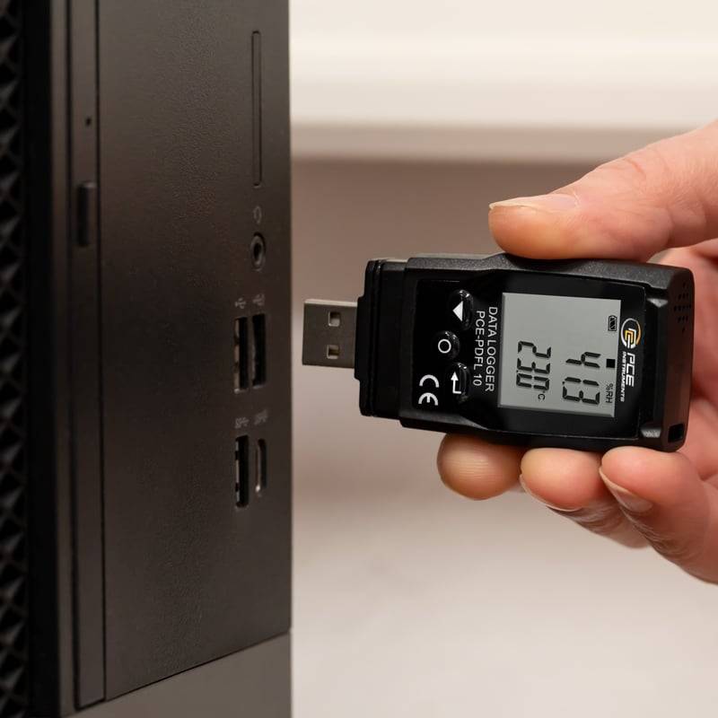 PCE Instruments PCE-PDFL 10 PCE-PDFL 10 PDF-datalogger Te meten grootheid Luchtvochtigheid, Temperatuur, Luchtdruk, Luch-5