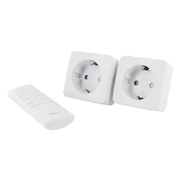 Chacon Mini Aan-Uit Stopcontacten + afstandsbediening - 3000W 230V - 4 Kanaals - Wit