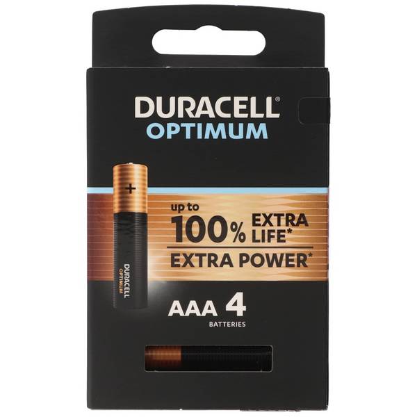 Duracell Optimum alkaline AAA MN2400 blister 4