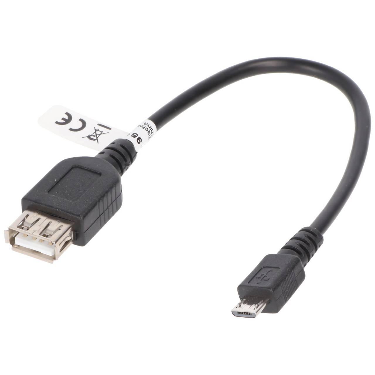 Goobay 95193 USB-kabel USB 2.0 USB-micro-B stekker 0.20 m Zwart-4