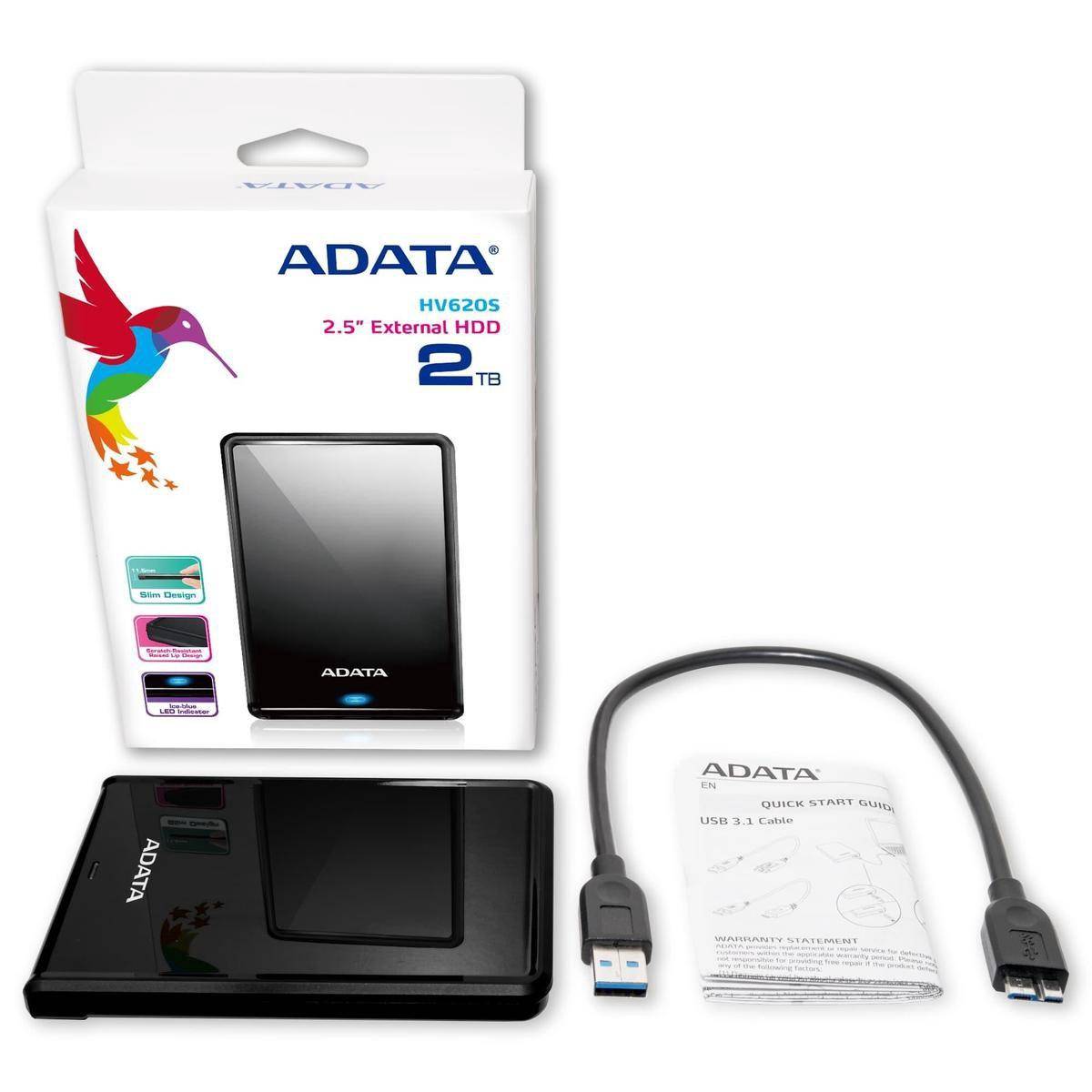Symboolafbeelding voor ADATA AHV620S-2TU31-CBK externe harde schijf 2000 GB Zwart