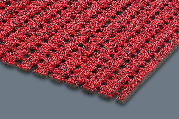 Gravel scrape loper - Antislipmat op rol - Rood - Breedte 120 cm