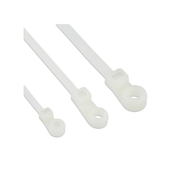 Tie-wraps 200 x 4,8mm / transparant - met montagegat (100 stuks)