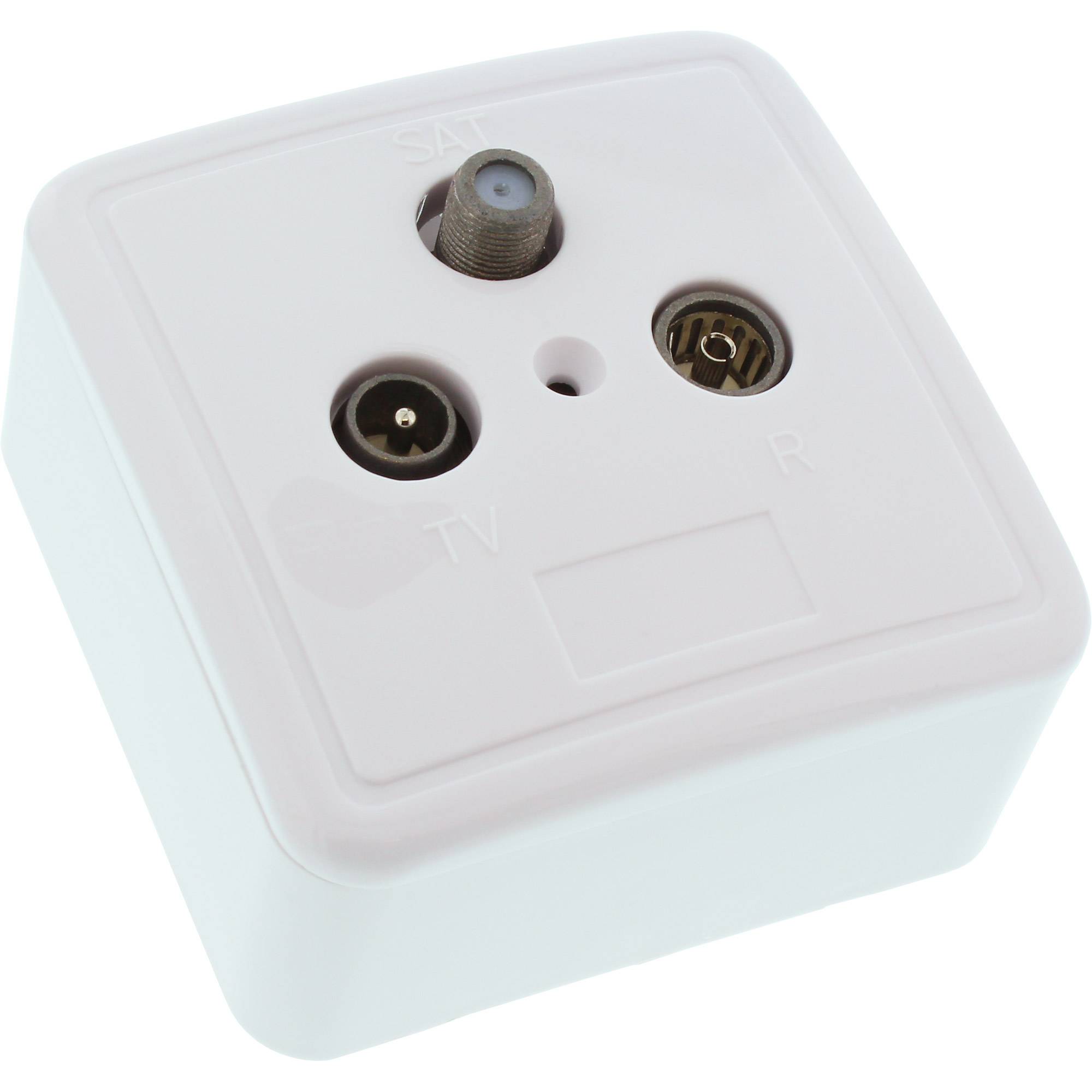 InLine® Antennecontactdoos + SAT, afgeschermd, AP/UP - Set-0