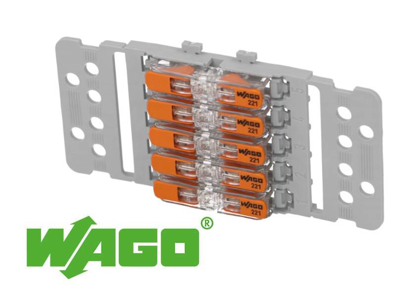 WAGO 221-2505 - Befestigungsadapter mit Zugentlastung 5-fach-1