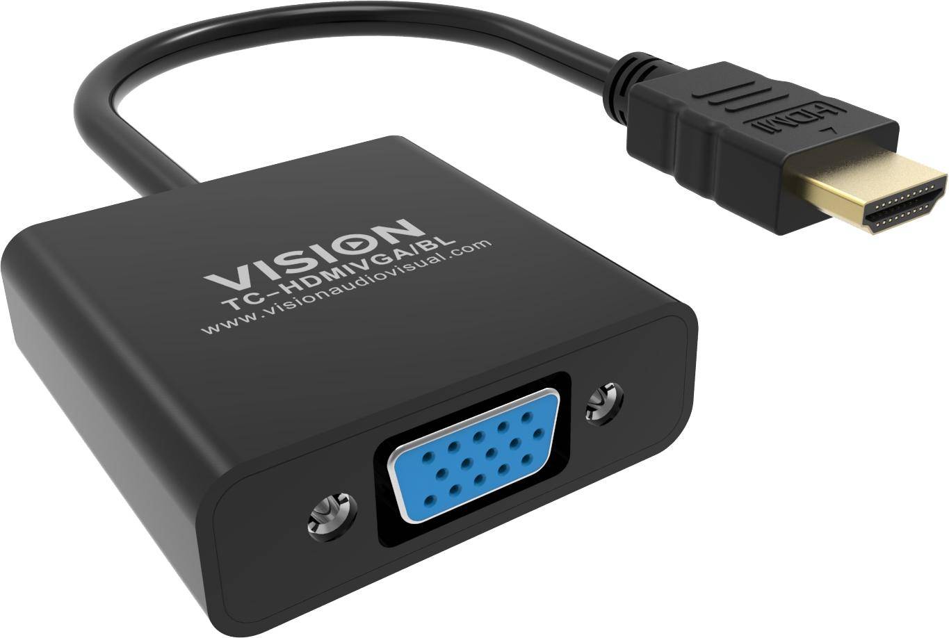 Vision Professional zwarte HDMI naar VGA-adapter-0