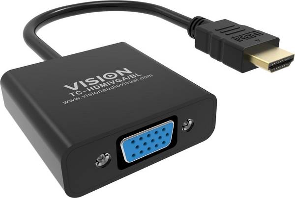 Vision Professional zwarte HDMI naar VGA-adapter