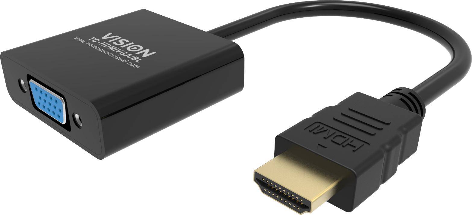 Vision Professional zwarte HDMI naar VGA-adapter-1