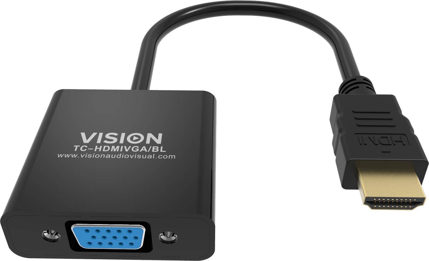 Vision Professional zwarte HDMI naar VGA-adapter-2