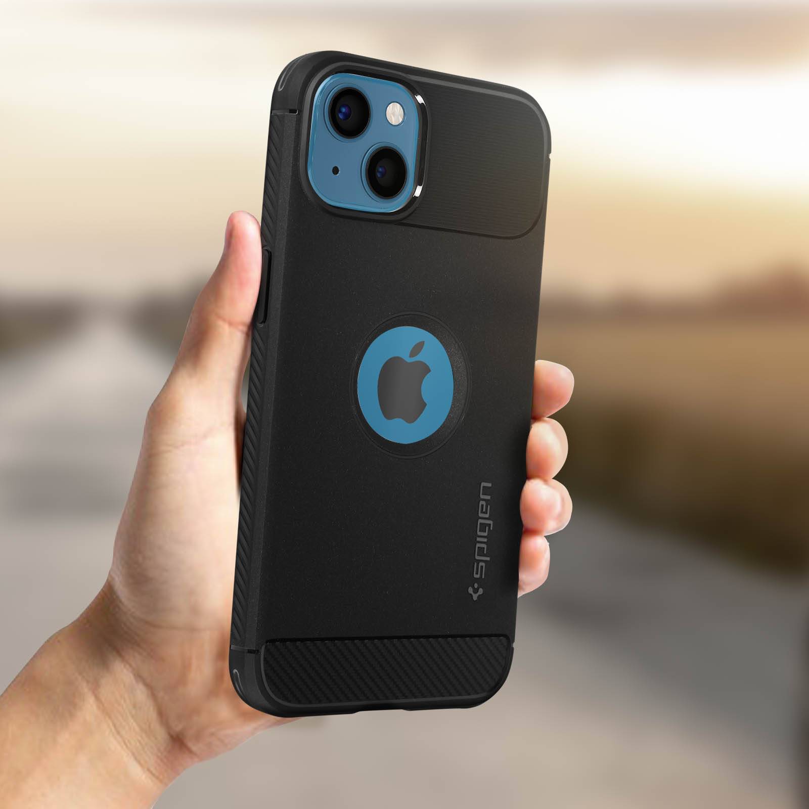 Spigen Rugged Armor Backcover Apple iPhone 13 - Zwart-3