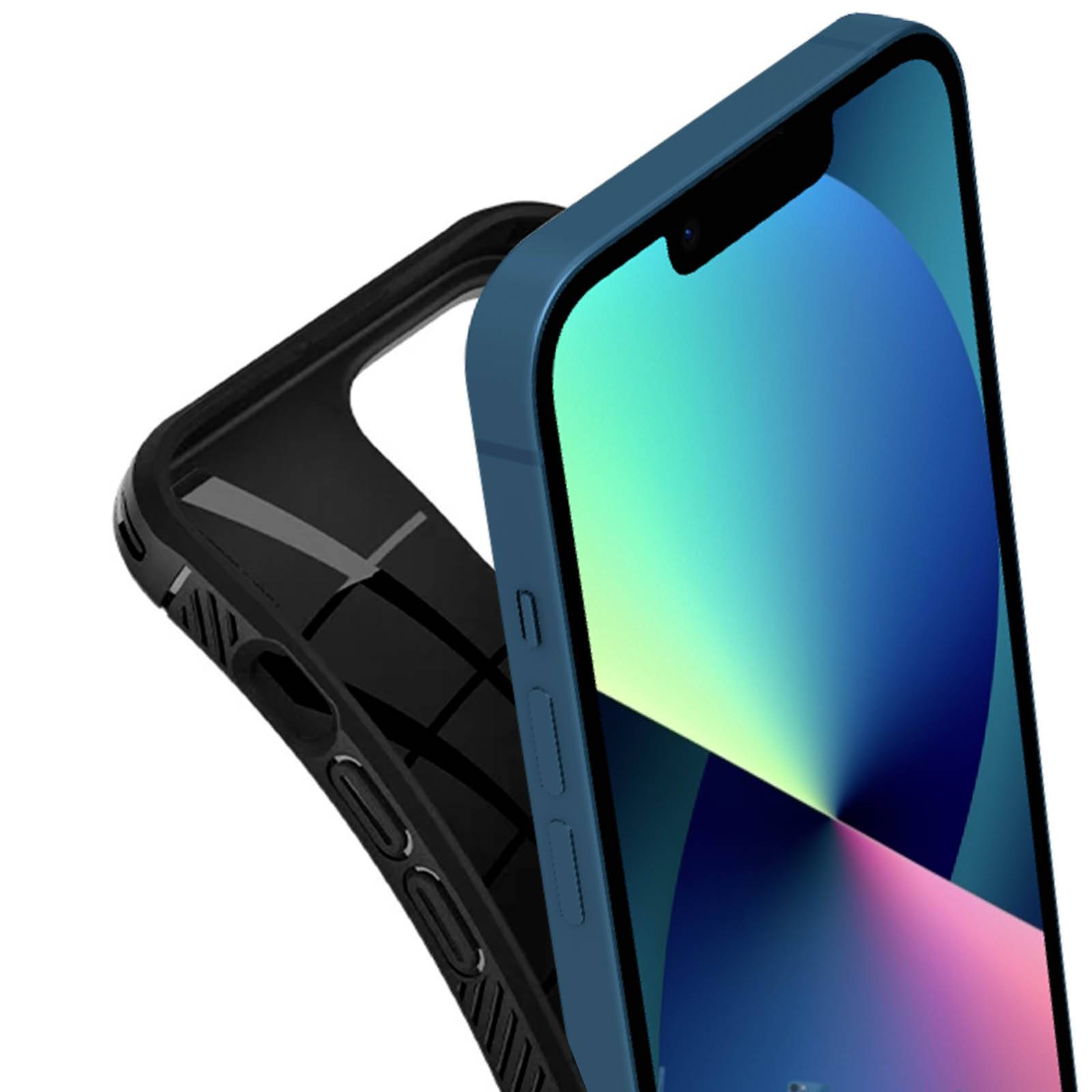 Spigen Rugged Armor Backcover Apple iPhone 13 - Zwart-4
