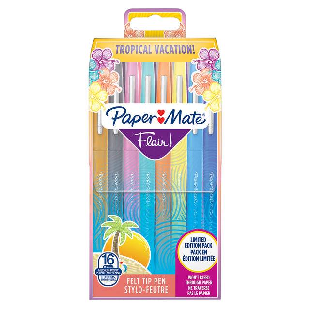 PAPER MATE viltstift Flair Tropical M, doos van 16, assorti.-5