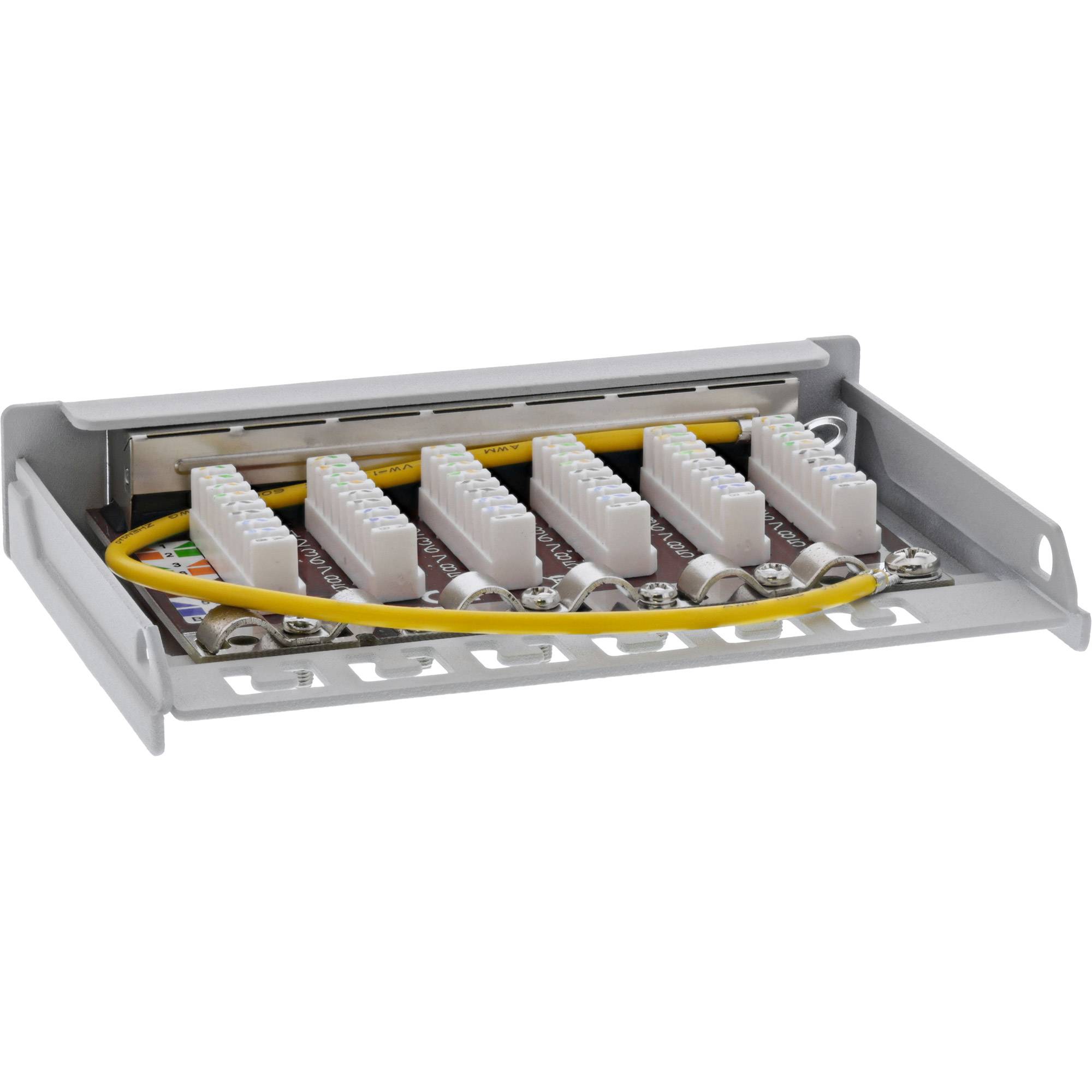 InLine® Patchpaneel Cat.6A 0,5U 6-voudig, tafel/wand/rail, grijs,stofbescherming-4