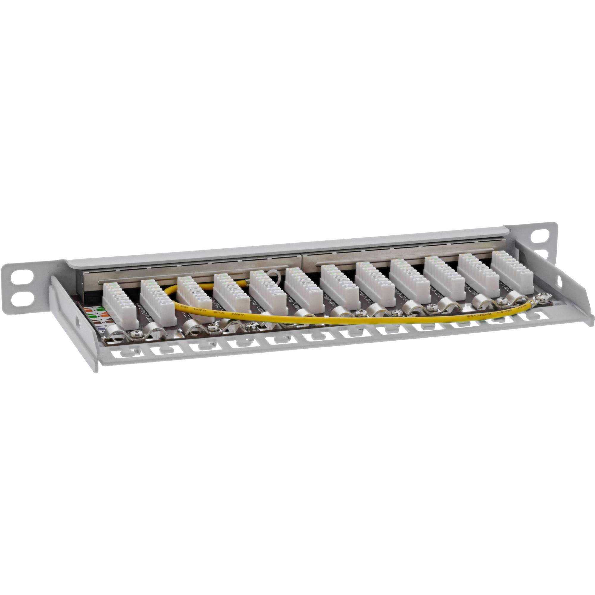 InLine® 10" patchpaneel Cat.6A 0,5U 12-voudig, lichtgrijs,RAL7035,met stofbesch.-3