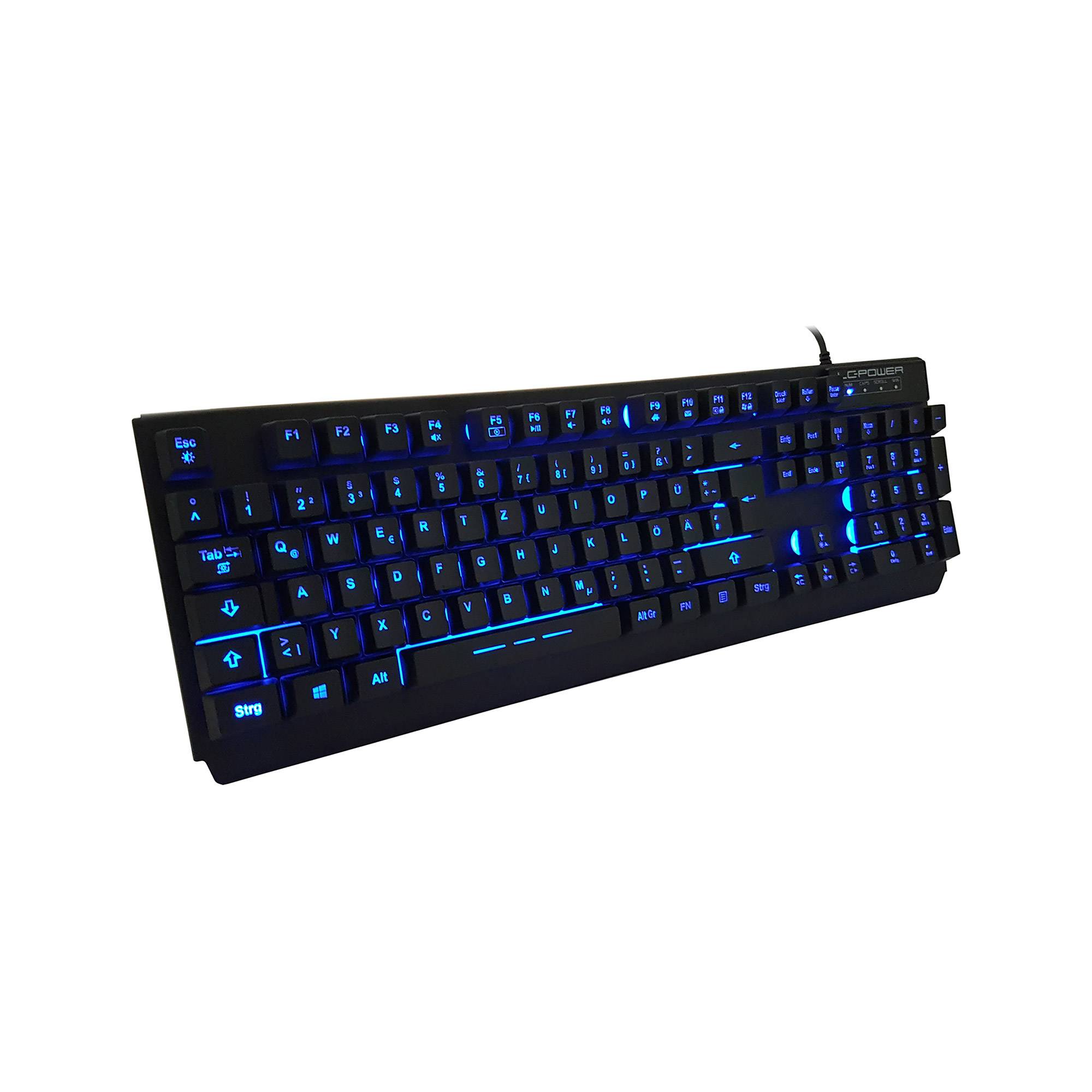 LC Power LC-KEY-4B-LED Verlicht Toetsenbord - USB - Duits - Zwart-2