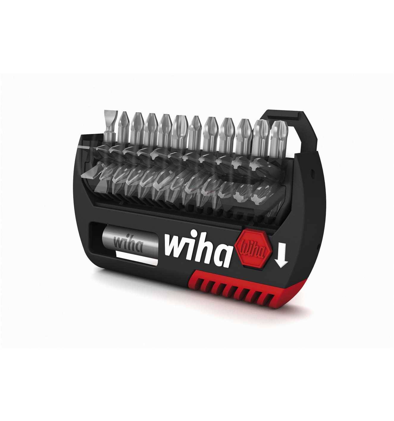 Wiha Bitset FlipSelector Standard 25 mm Phillips, Pozidriv, TORX® 14-delig 1/4" C6,3 - 39040 - 39040-1