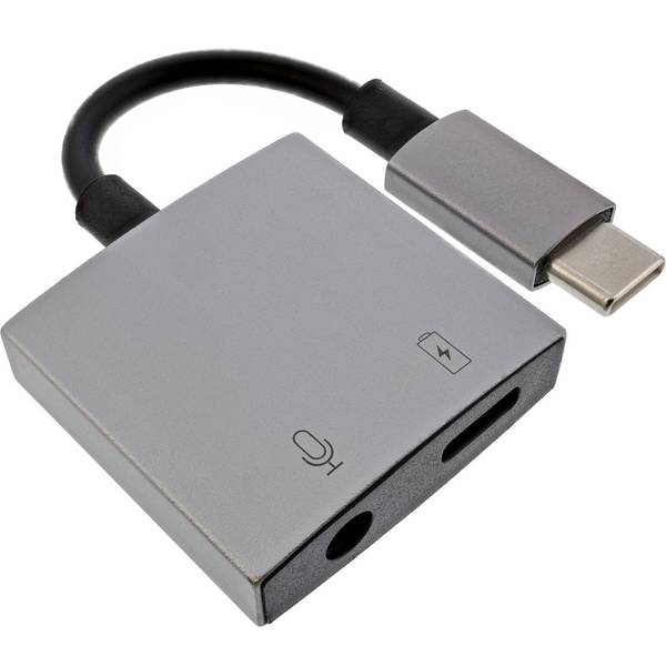 InLine® USB-C audio adapter, USB-C naar female 3,5mm + PD 30W
