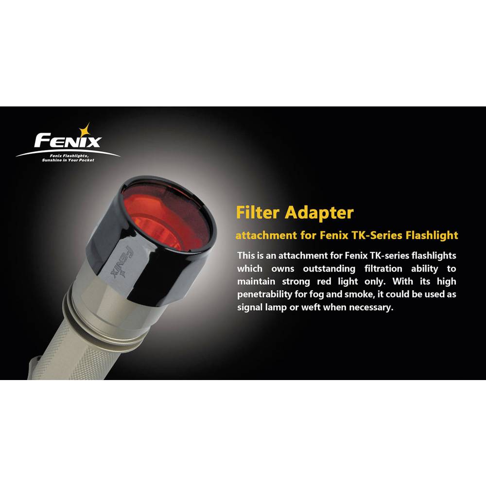 Fenix Light FENAD302R Kleurfilter TK10, TK11, TK12, TK15, TK20 Rood