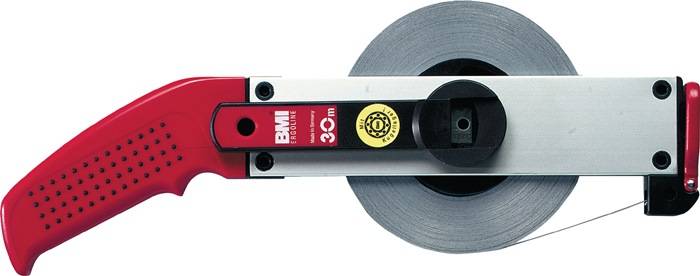 Meetband met frame ERGOLINE lengte 30 m bandbreedte 13 mm B mm/cm wit BMI