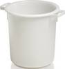 Kunststof container rond 40 l HD-PE wit D420xH445 mm met uitwendige greep CRAEME