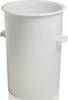 Kunststof container rond 110 l HD-PE wit D515xH733 mm met uitwendige greep CRAEM