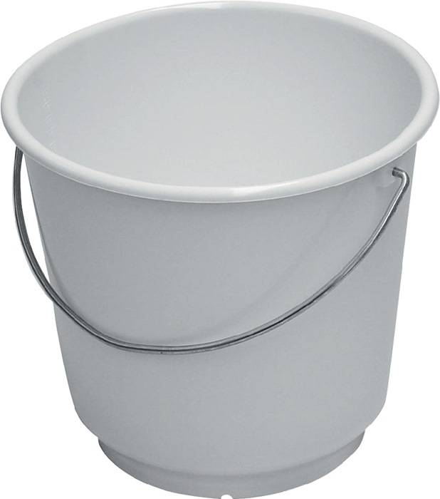 Emmer 15 l polyethyleen wit geschikt voor levensmiddelen d. 330 mm hoogte 300 mm