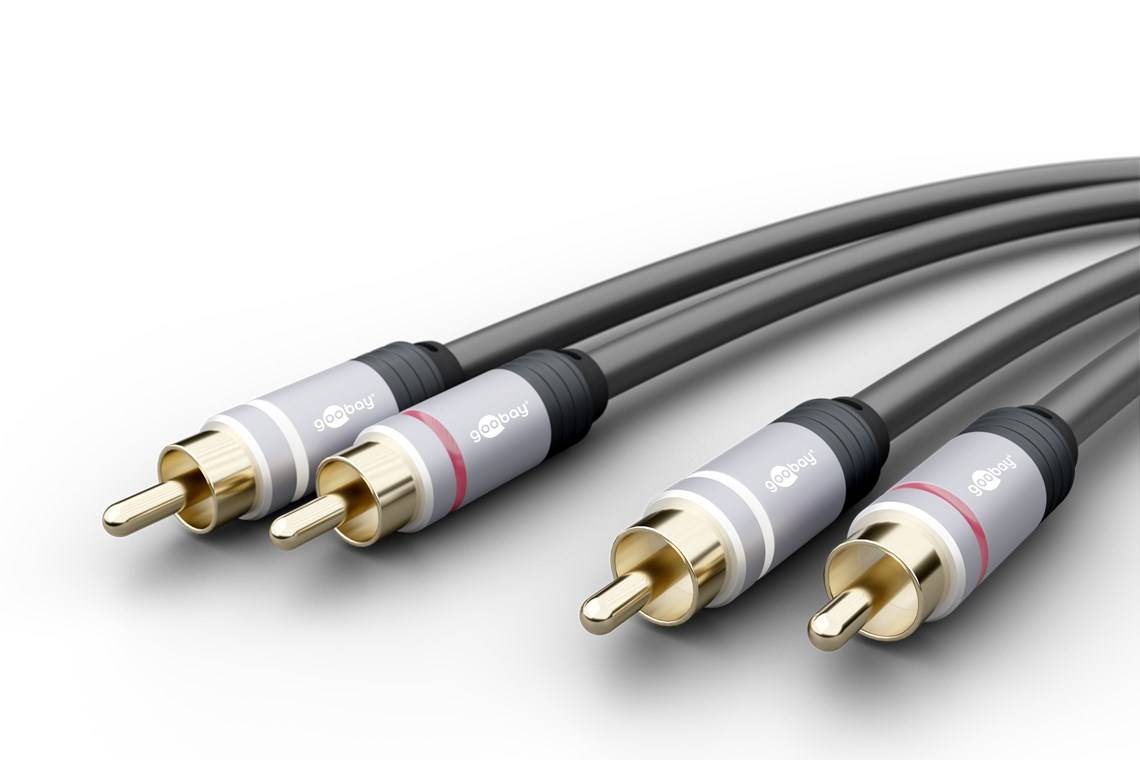 Goobay Cinch Audio Anschlusskabel Stereo 2x Cinch-Stecker (Audio links/rechts) > 2x Cinch-Stecker (Audio links/rechts) 0