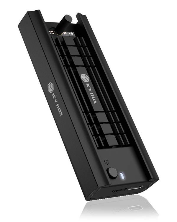 ICY BOX IB-180MC-C31, M.2 NVMe & SATA Docking, USB 3.2 (Gen2) Type-C®, Werkzeuglos, Alu. USB-C M.2 PCIe NVMe 1 poort Har
