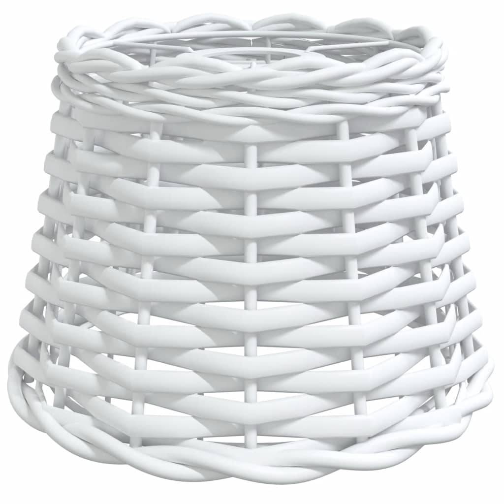 vidaXL - Plafondlampenkap - Ø20x15 - cm - wicker - wit-0