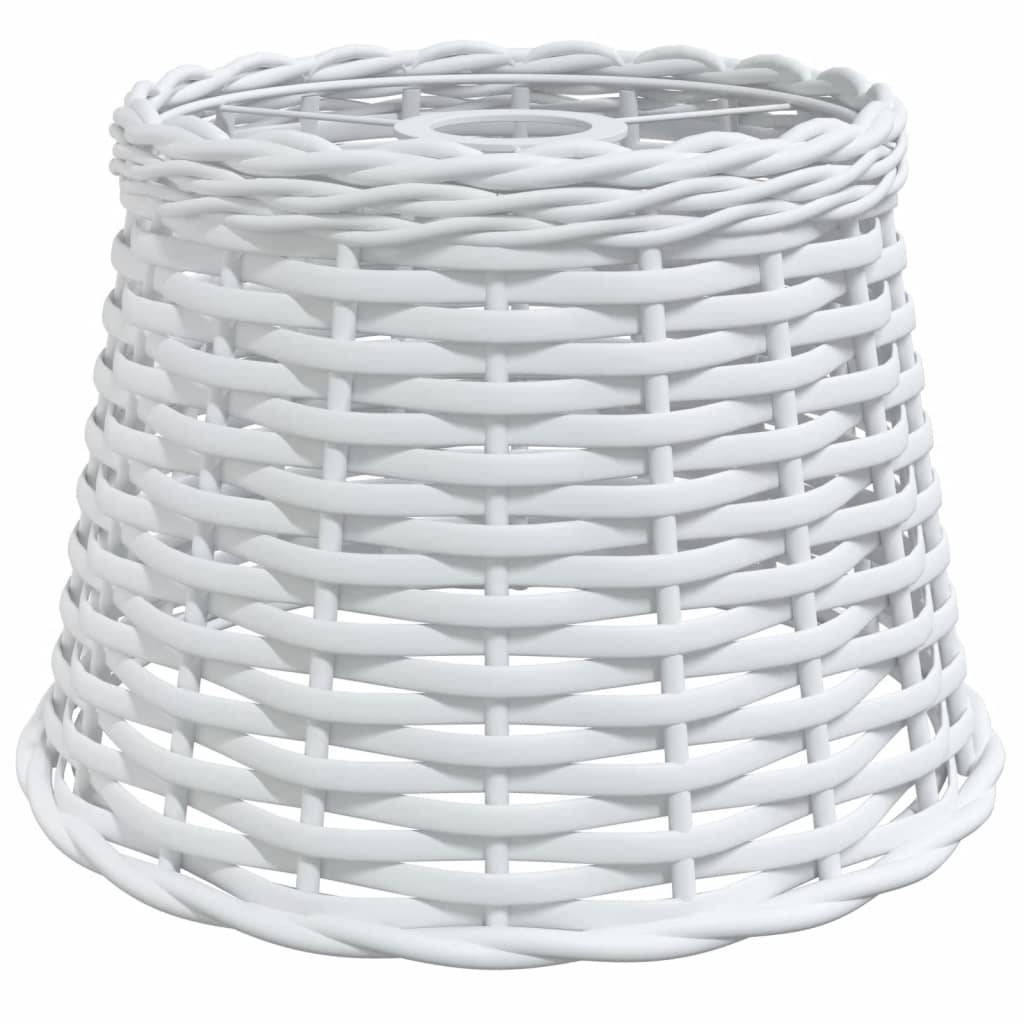vidaXL - Plafondlampenkap - Ø25x17 - cm - wicker - wit-0