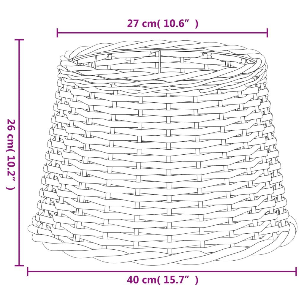 Vidaxl lampenkap ø40x26 cm wicker wit 87208458035828720845803582-4