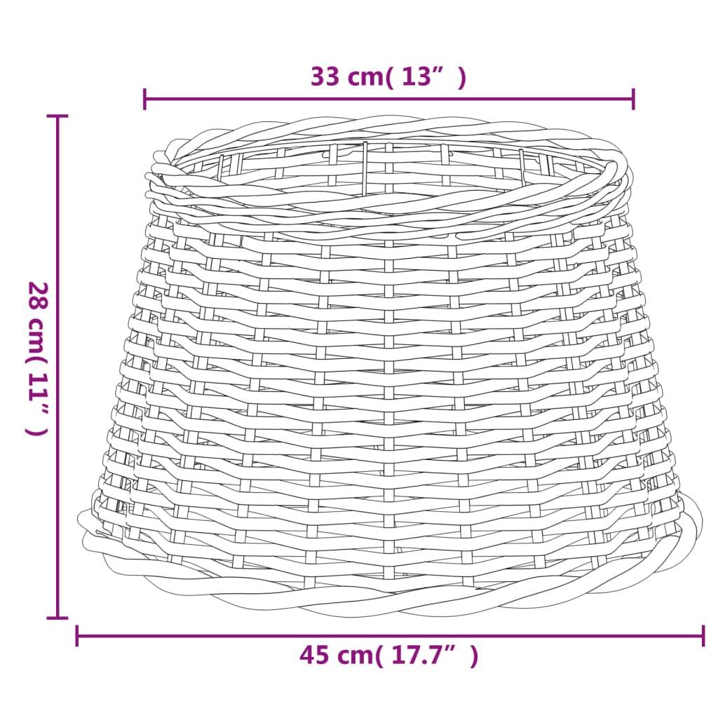 Vidaxl lampenkap ø45x28 cm wicker wit 87208458035998720845803599-4
