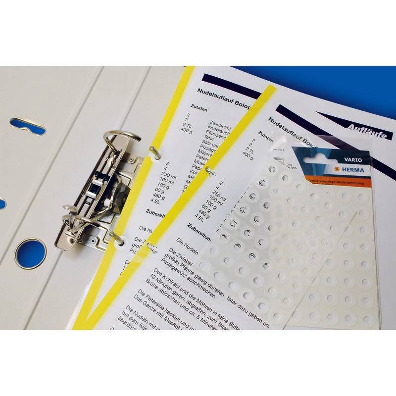 HERMA verstevigingsringen zelfklevend 12 mm wit 240 stuks.-0