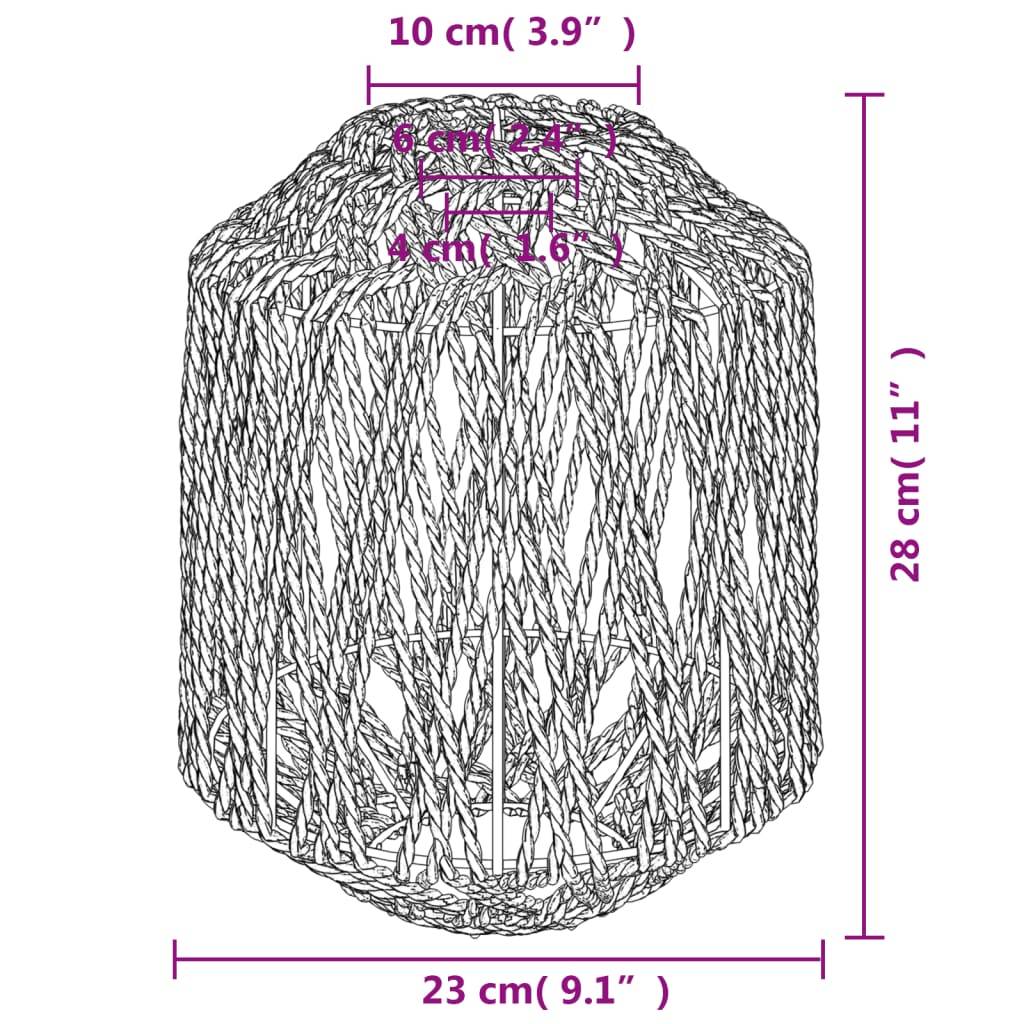 vidaXL - Lampenkap - Ø23x28 - cm - ijzer - en - papier - zwart-4