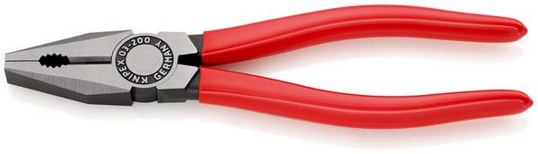 Combinatietang lengte 200 mm gepolijst kunststof mantel KNIPEX