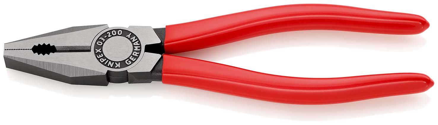 Combinatietang lengte 200 mm gepolijst kunststof mantel KNIPEX-0