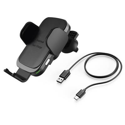 Hama FC10 Motion - Auto - Zigarettenanzünder - Kabelloses Aufladen - 1 m - Schwarz - Metallisch (00201678)-0