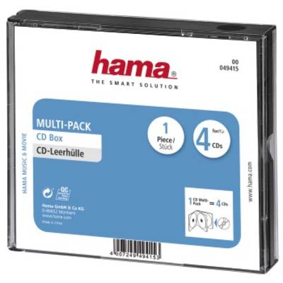 Hama 00049415 CD-hoes 4 CD's/DVD's/Blu-rays Zwart Polystereen 1 stuk(s)