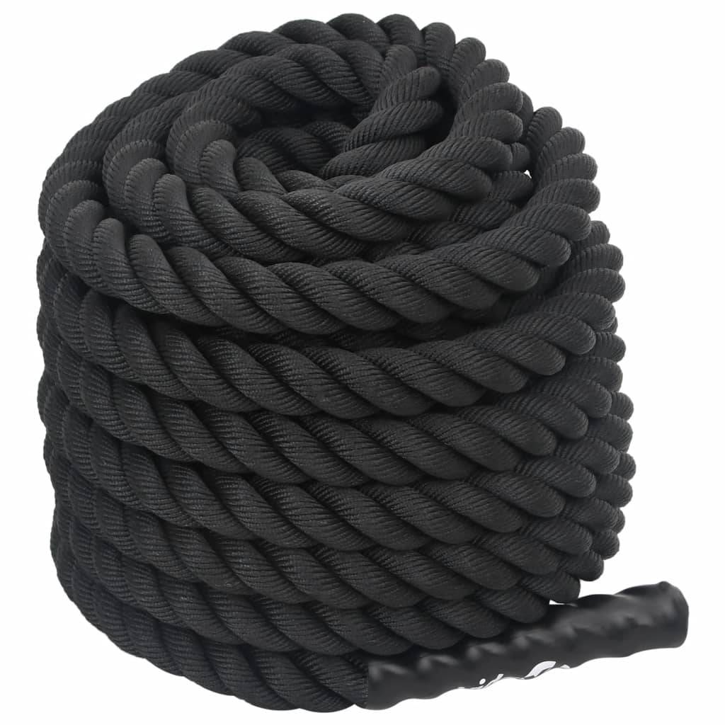 Vidaxl battle rope zwart 15 m 11 kg polyester 87208458560528720845856052-1