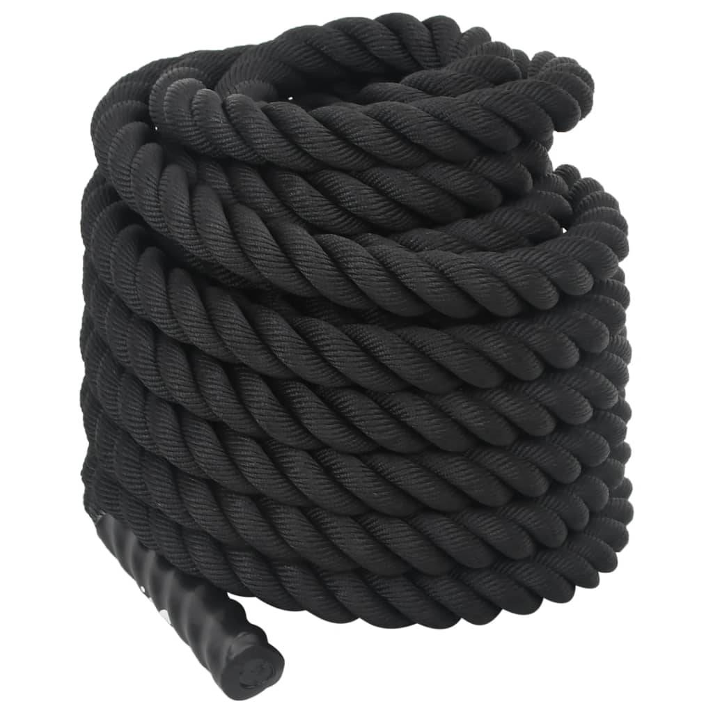 Vidaxl battle rope zwart 15 m 11 kg polyester 87208458560528720845856052-3