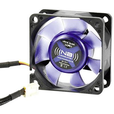 NoiseBlocker BlackSilent XR1 PC-ventilator Zwart, Blauw (transparant) (b x h x d) 60 x 60 x 25 mm 