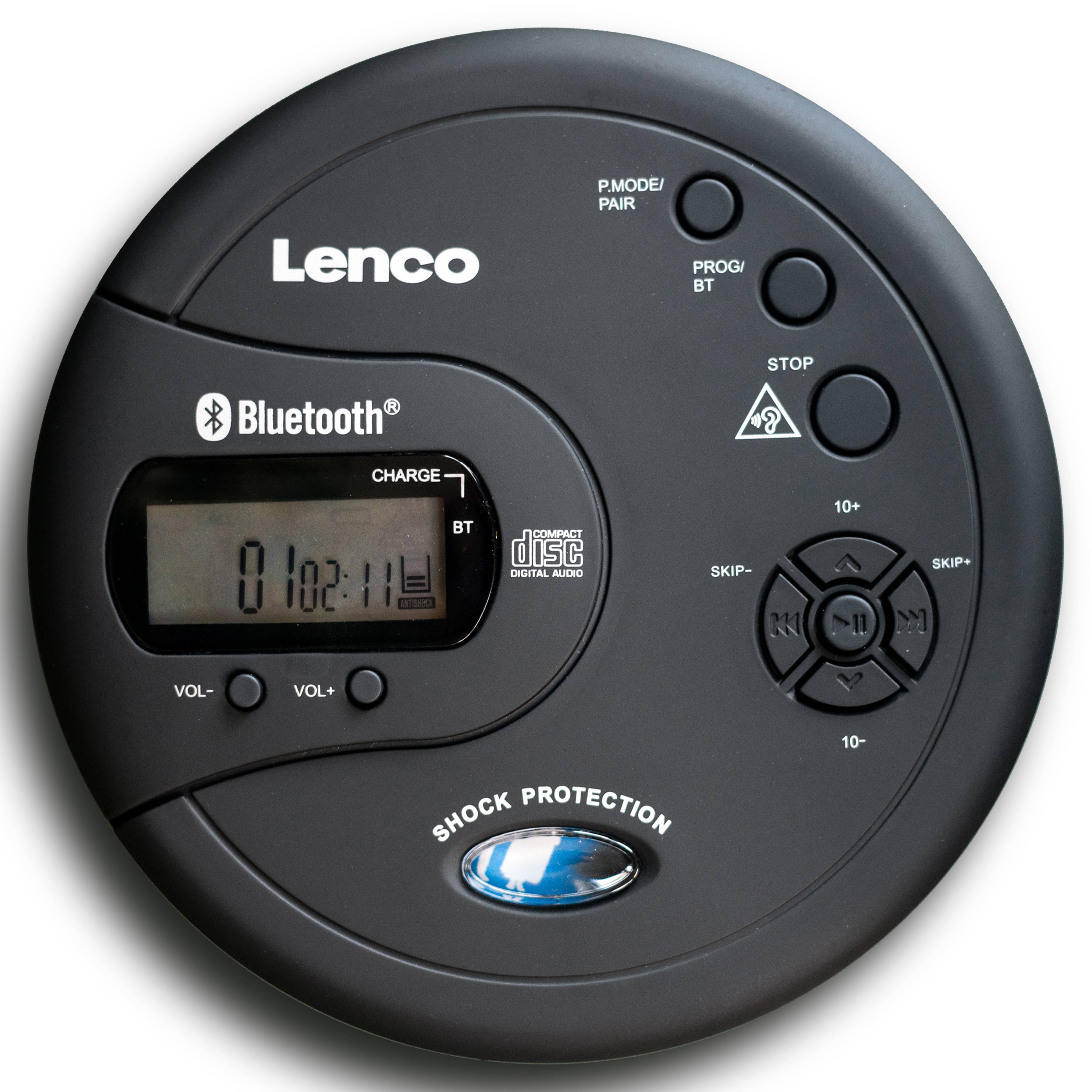 LENCO CD-300BK - Draagbare Bluetooth® CD-MP3 speler met anti-shock - Zwart-0