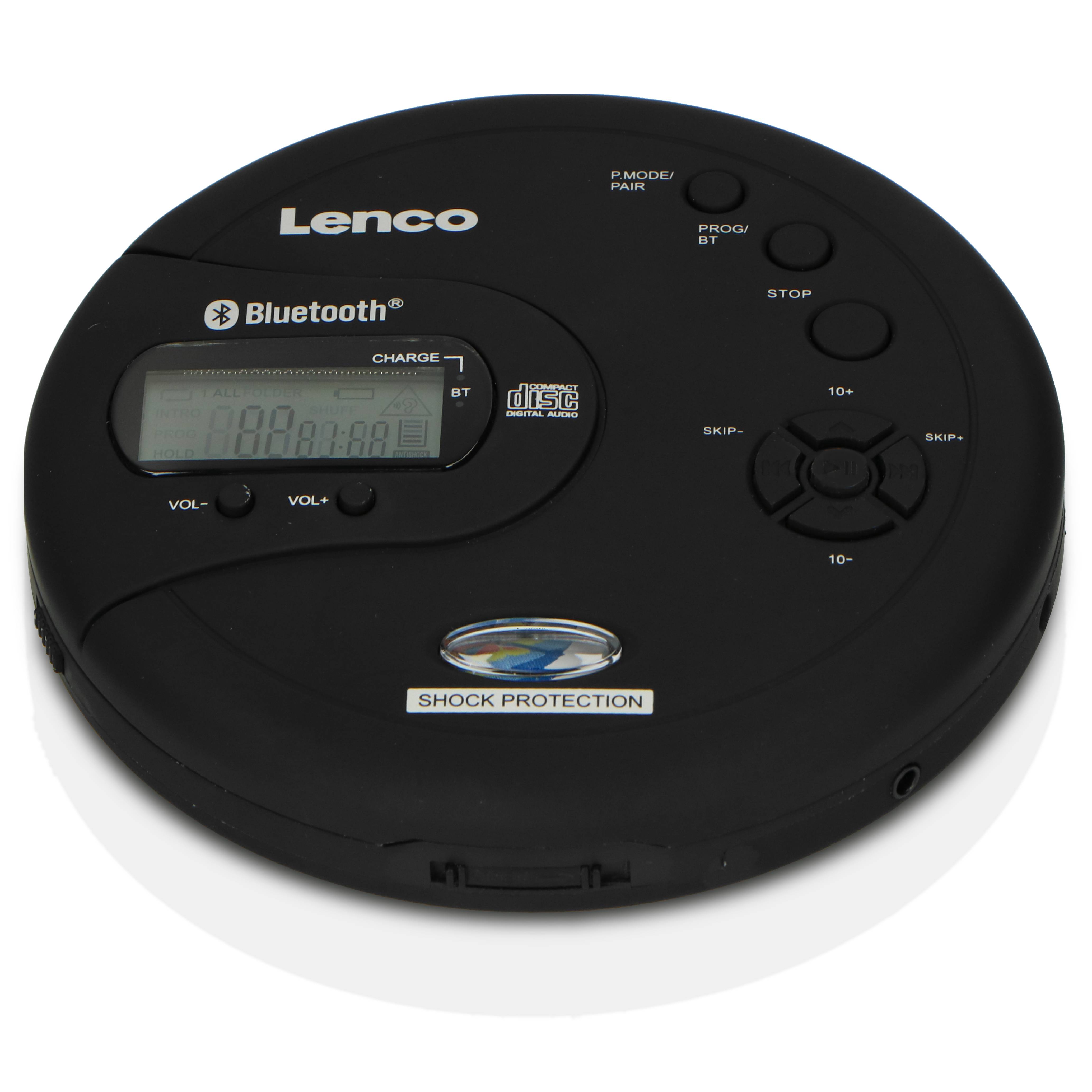 LENCO CD-300BK - Draagbare Bluetooth® CD-MP3 speler met anti-shock - Zwart-1