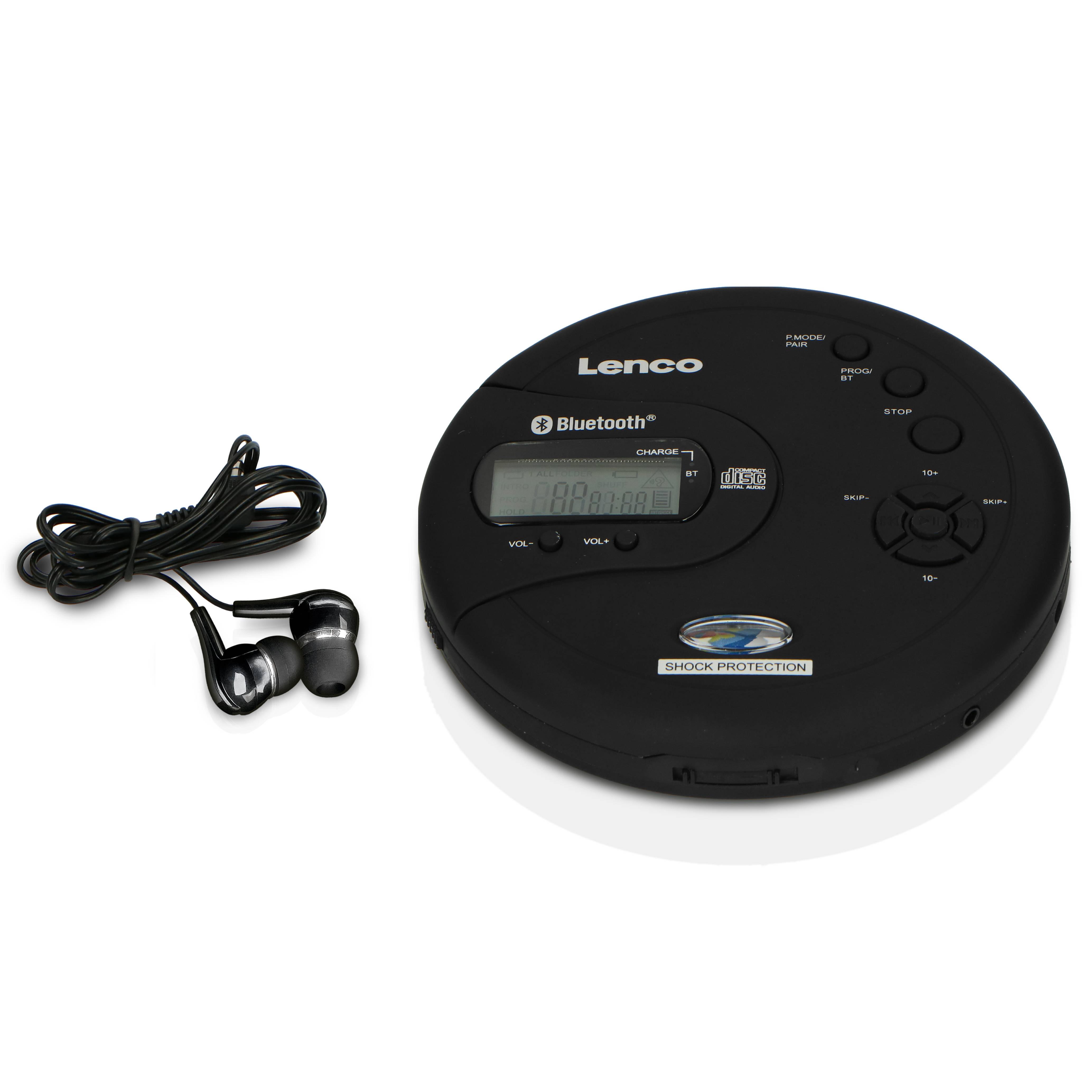 LENCO CD-300BK - Draagbare Bluetooth® CD-MP3 speler met anti-shock - Zwart-2