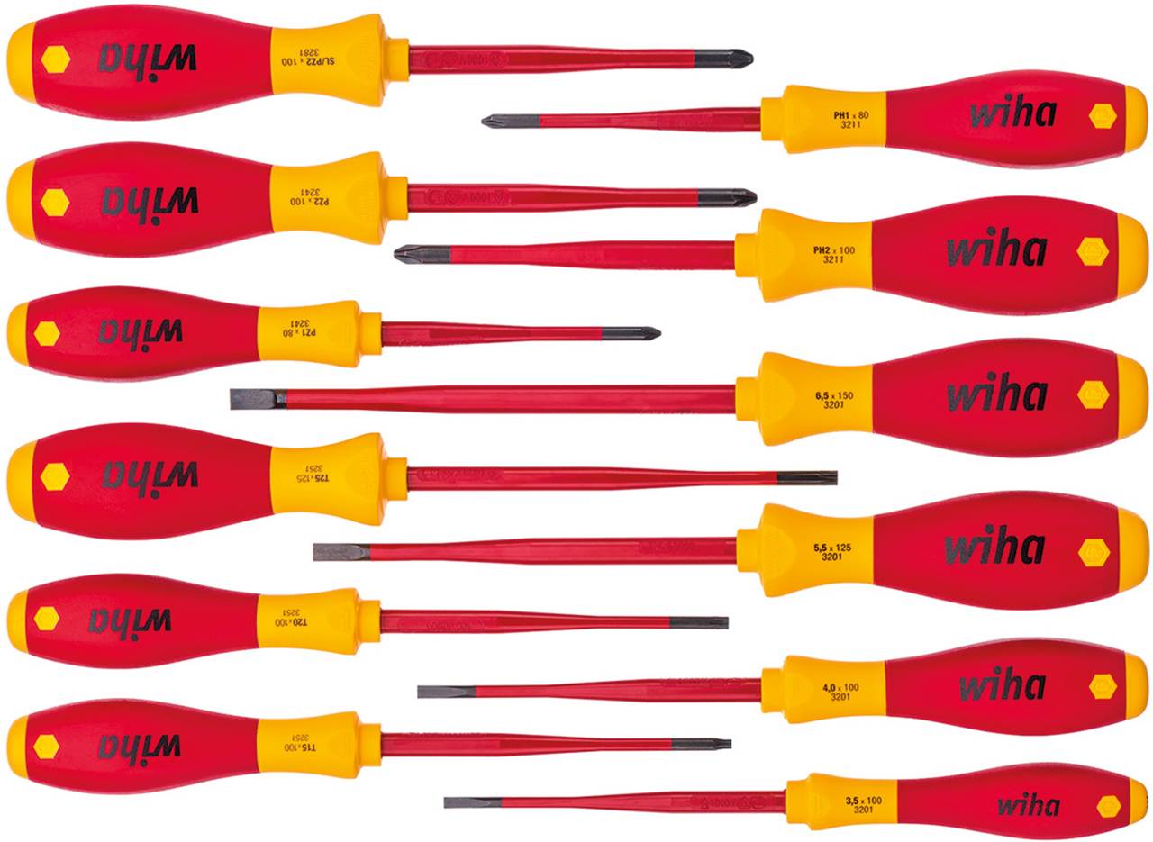 Wiha SoftFinish Elektrische SlimFix Schroevendraaierset 12 Stuks-0