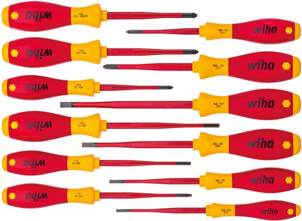 Wiha SoftFinish Elektrische SlimFix Schroevendraaierset 12 Stuks