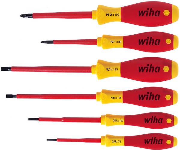 Wiha VDE Schroevendraaier Set 6-Delig SoftFinish Sleuf Philips Pozidriv (320NZK6SO) 6-piece