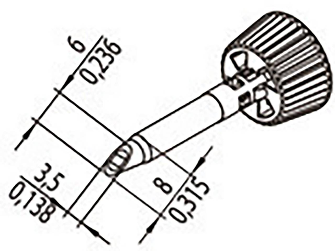 Ersa 0142WDLF35/SB Soldeerpunt Speciale vorm, mesvormig, Mesvorm, recht Grootte soldeerpunt 3.50 mm Inhoud: 1 stuk(s)-1