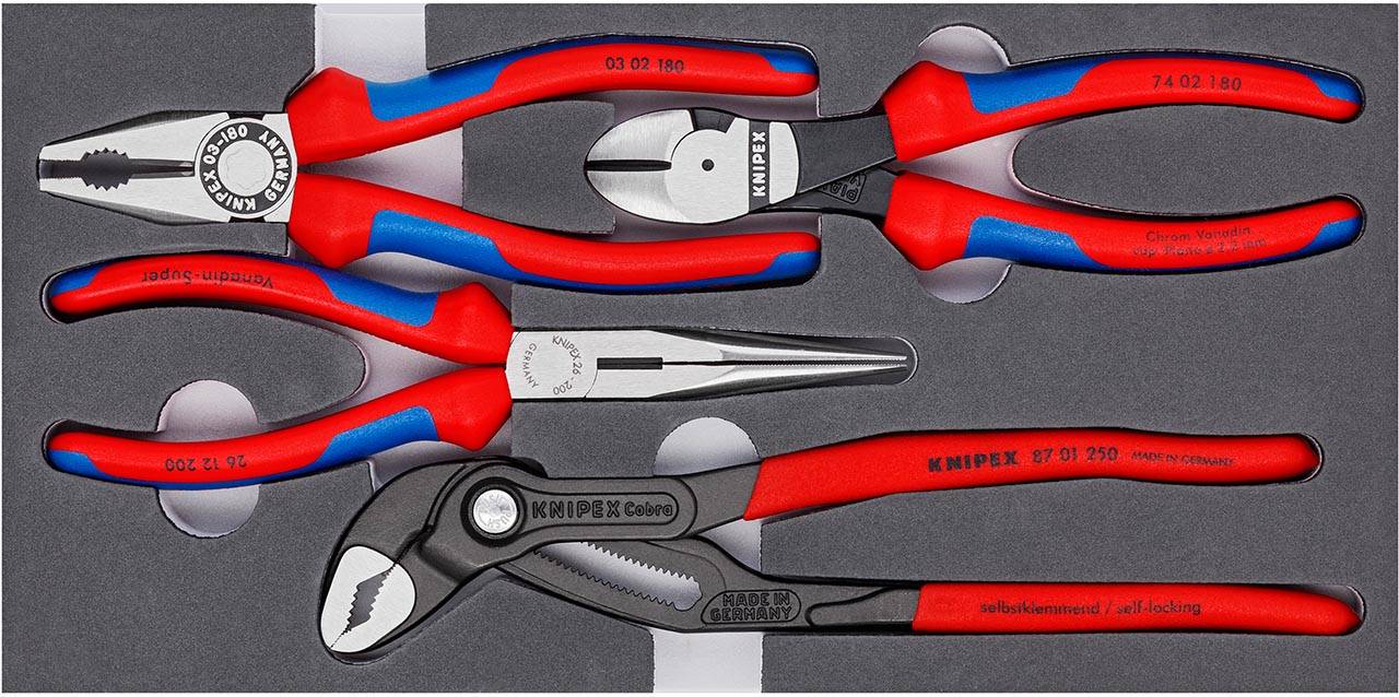 KNIPEX KNP.002001V15 Gereedschapset: tang; in schuimrubberen inlay - 1 set-0